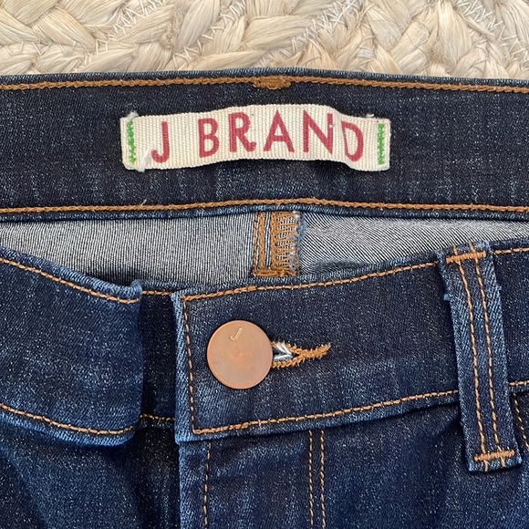 J Brand Dark Wash Starless Skinny Mid Rise Cropped Denim, size 29 - Picture 7 of 11